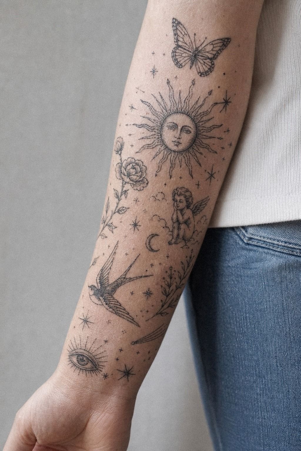 I Mixed Patchwork Icons Across The Arm