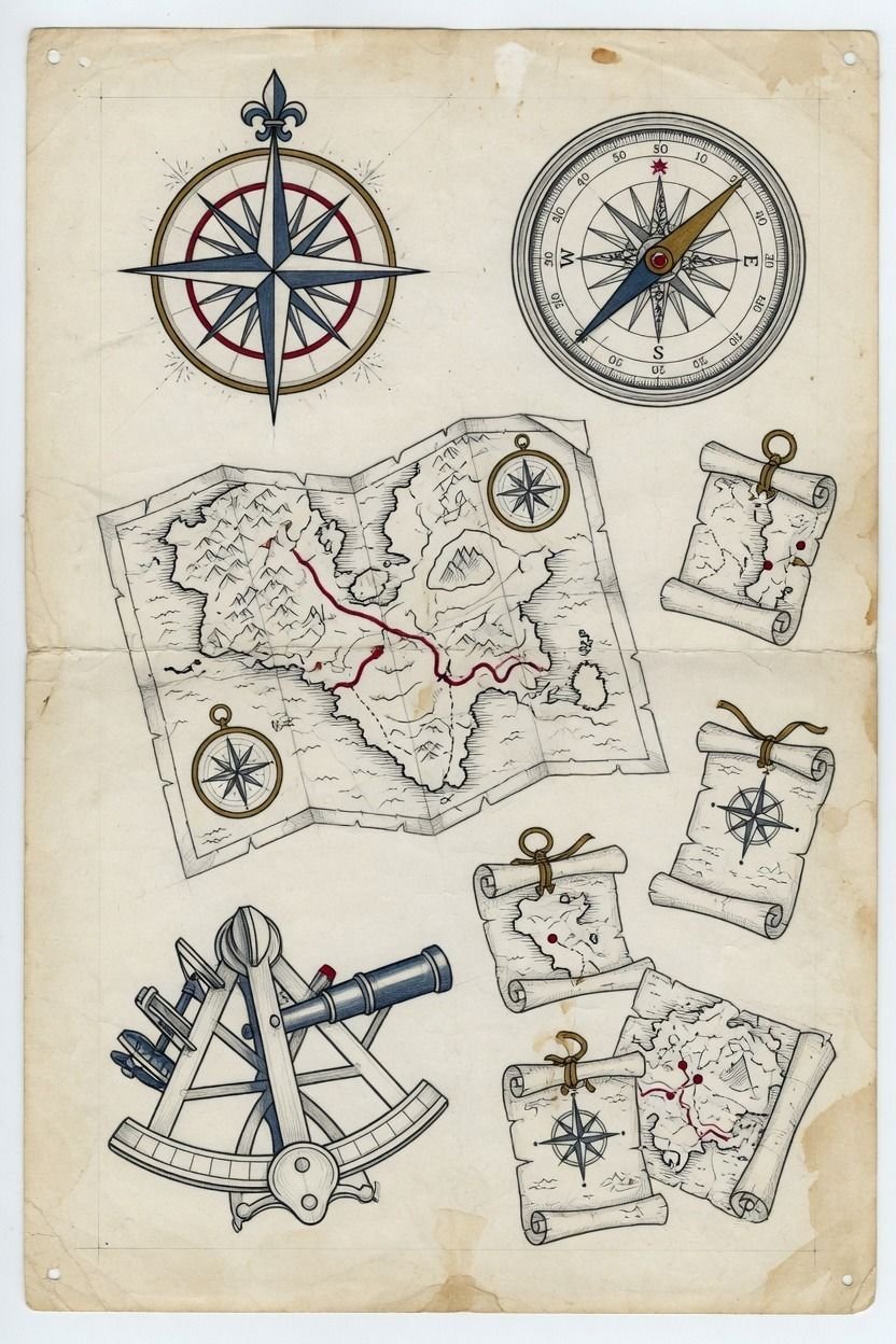 Compass and Map Motifs for the Wrist to Elbow