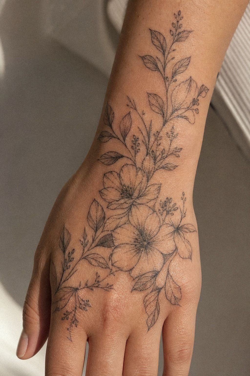 What Made Fine Line Florals Work On My Hand?