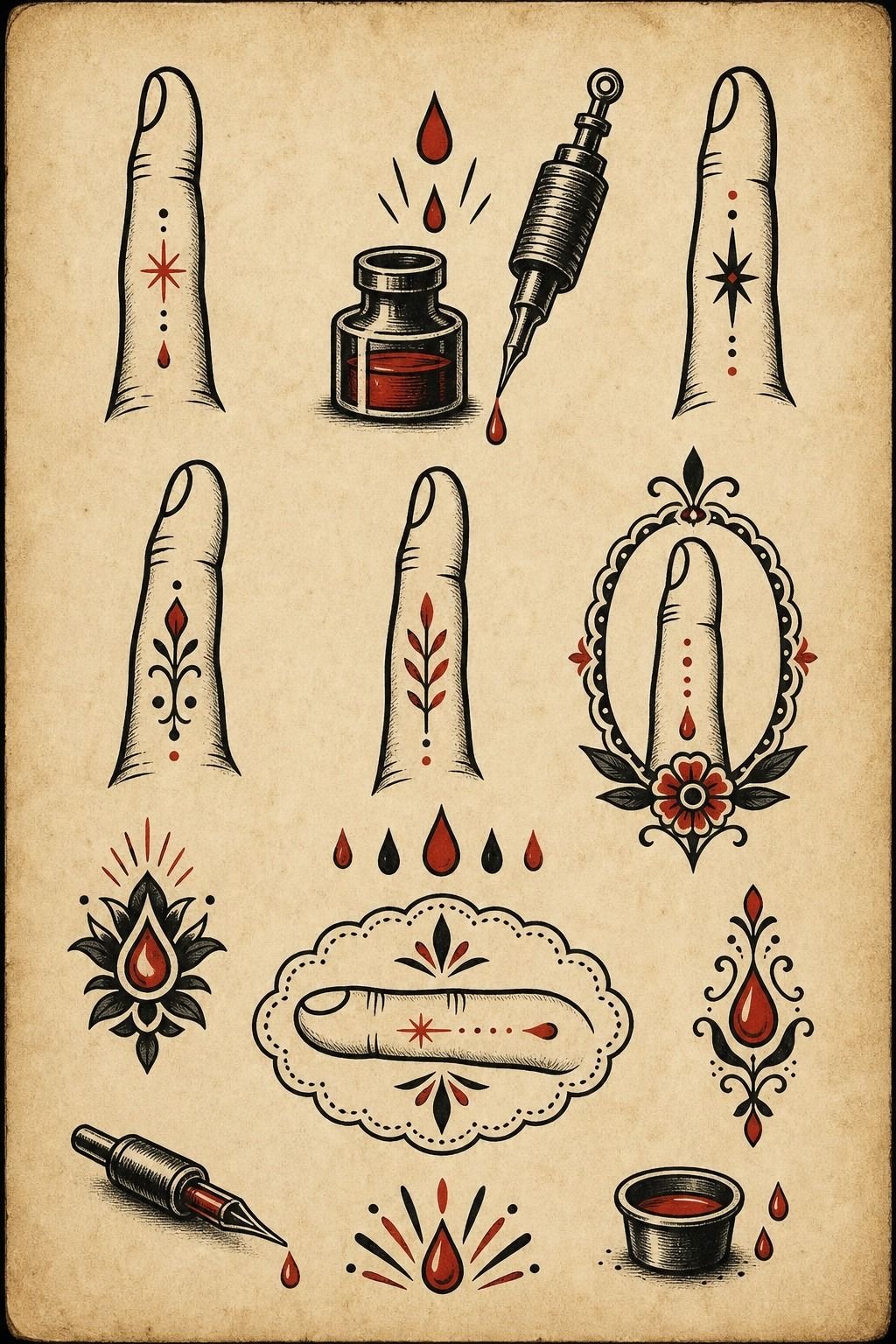 Could Red Ink Ever Hold On A Side Finger?