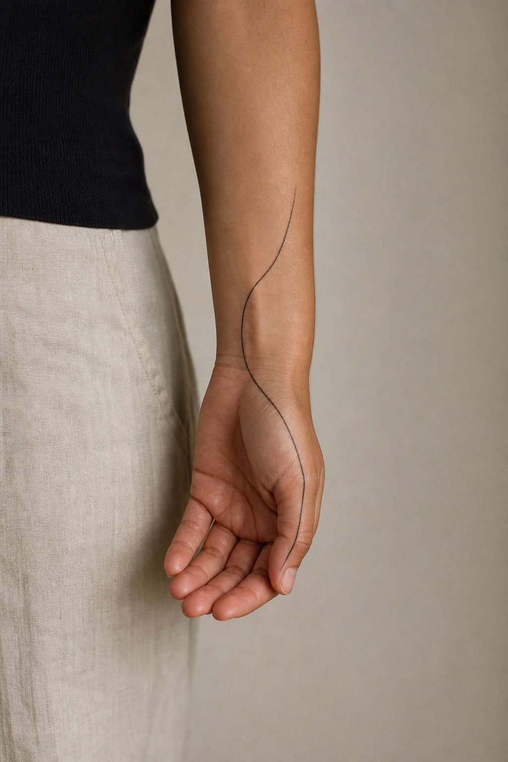 I Kept One Palm Side Tattoo Hidden