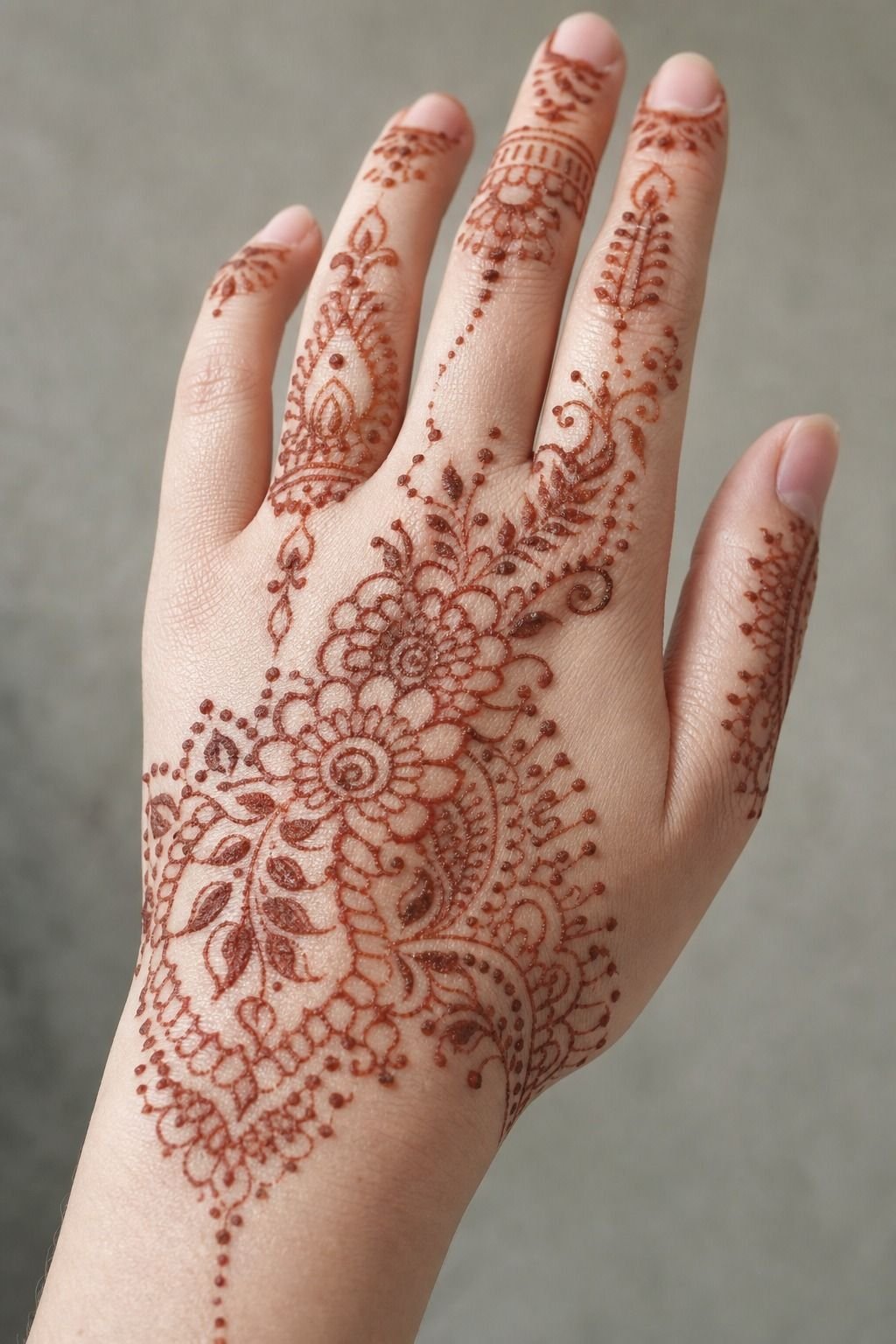 I Use Fine Red Ink to Mimic Faded Henna