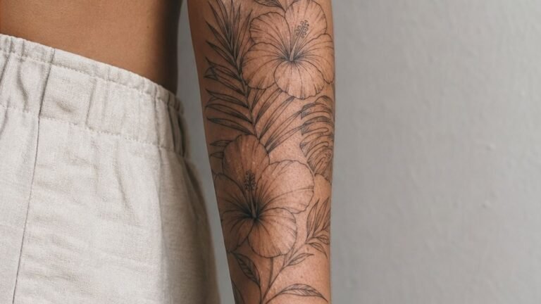 Timeless Hibiscus Flower Tattoos That Heal Clean and Age Soft