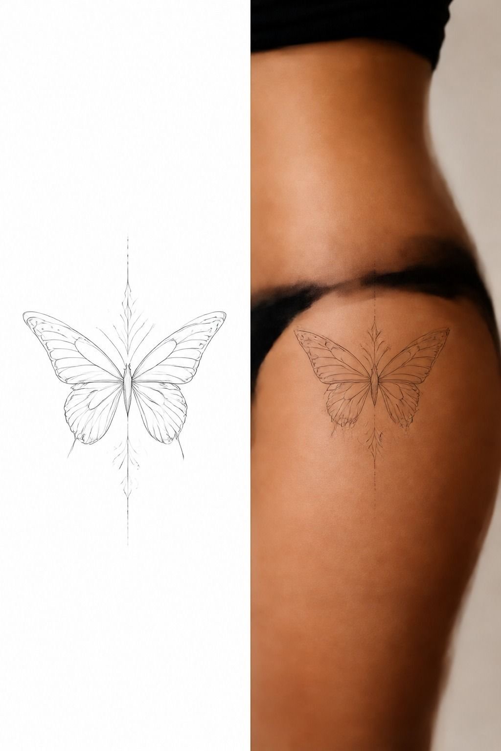 Fine Line Butterfly Versus Bold Wing Edges