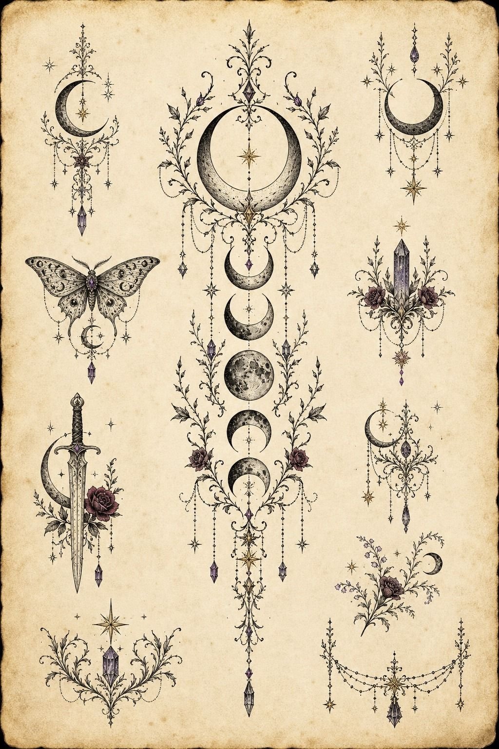 Why does a sternum moon phase tattoo either look polished or fall apart?