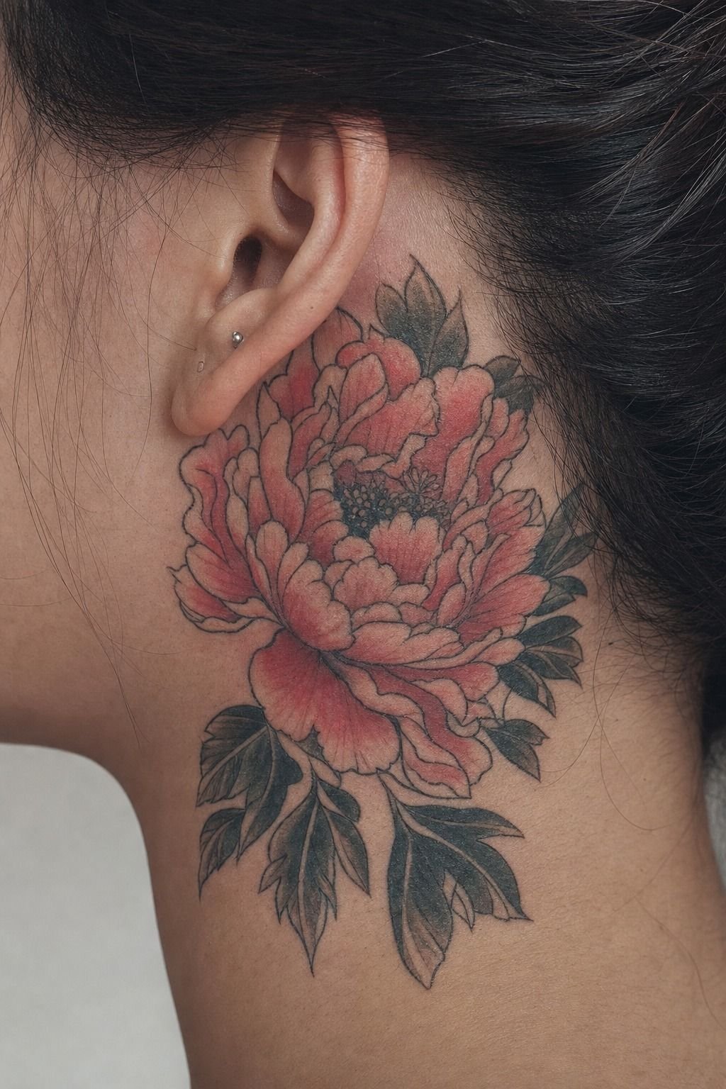 Use Japanese Peony Tattoo Color Accents
