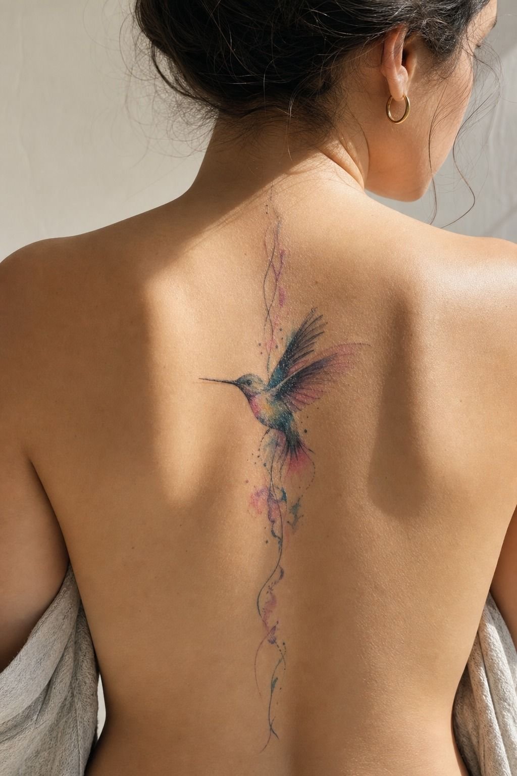 What Makes A Watercolor Hummingbird With Soft Bleeds Hold Up?