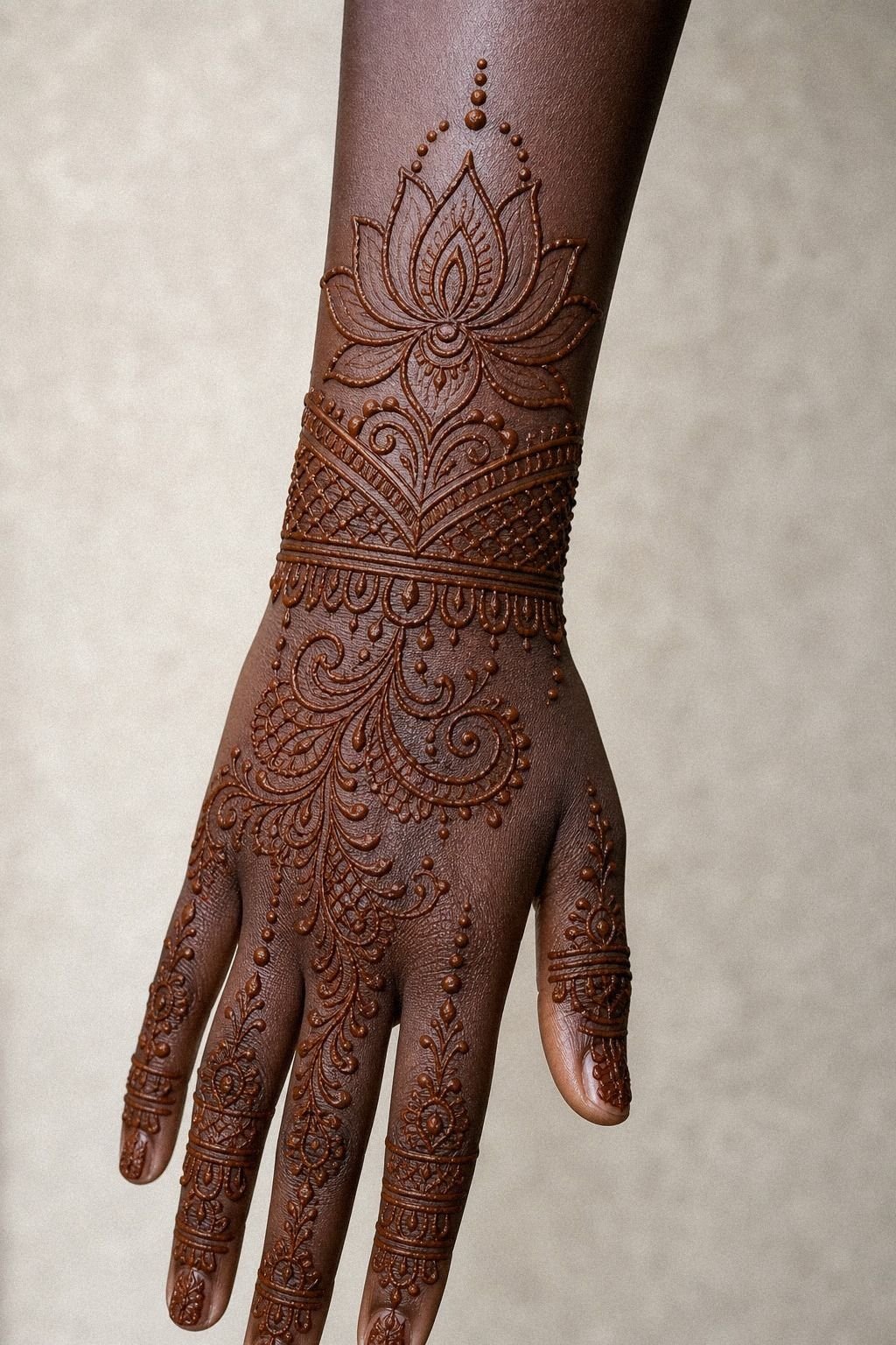 Shape A Lotus Motif Near The Wrist