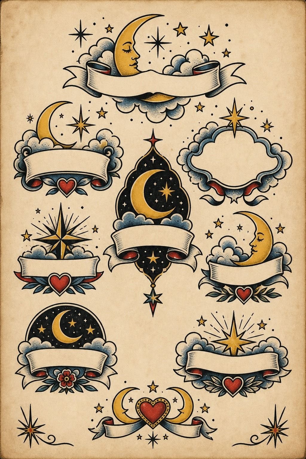 Edit Moon and Stars Around the Baby Name