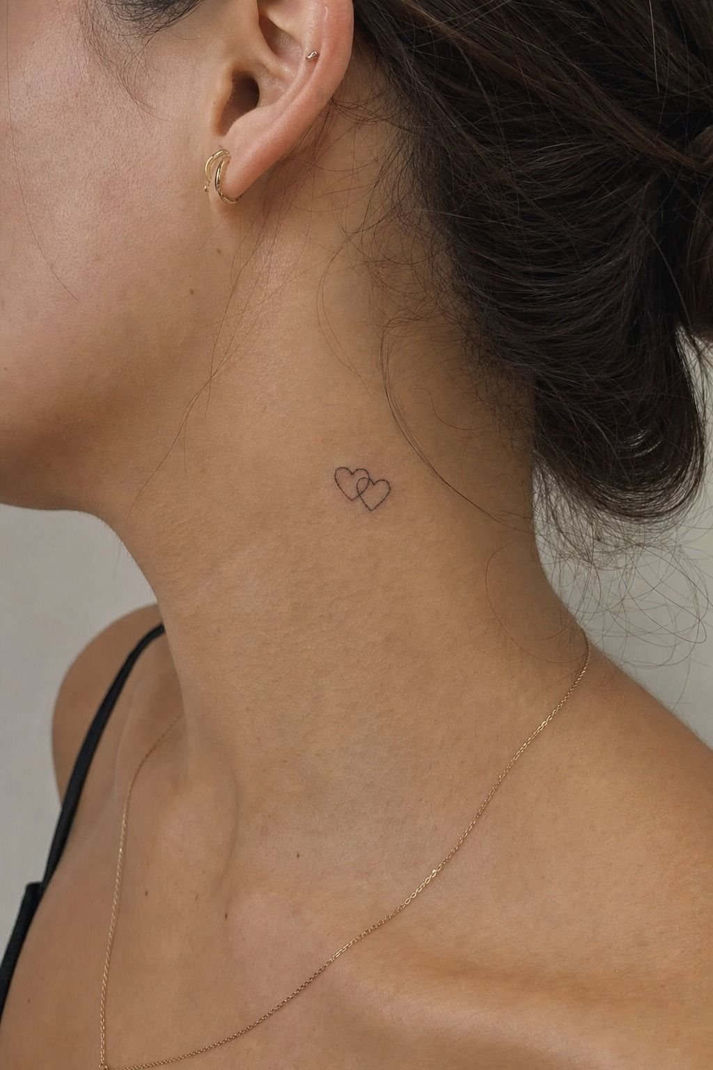 Matching Small Tattoos for Best Friends' Necks