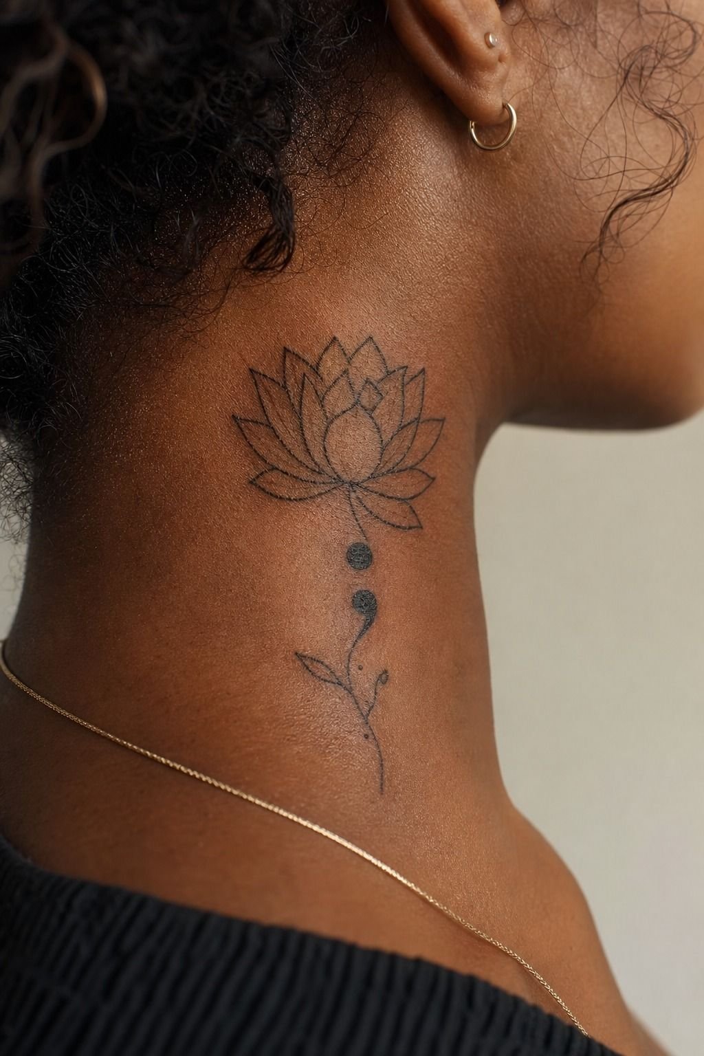 Semicolon and Lotus Tattoos With Real Meaning