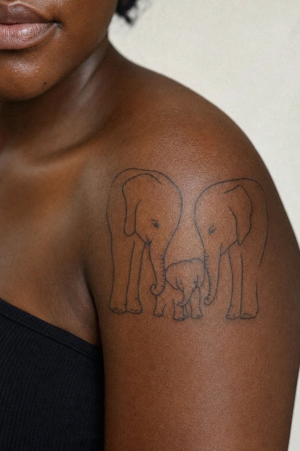 Pick Cute Family Animal Outline Tattoos
