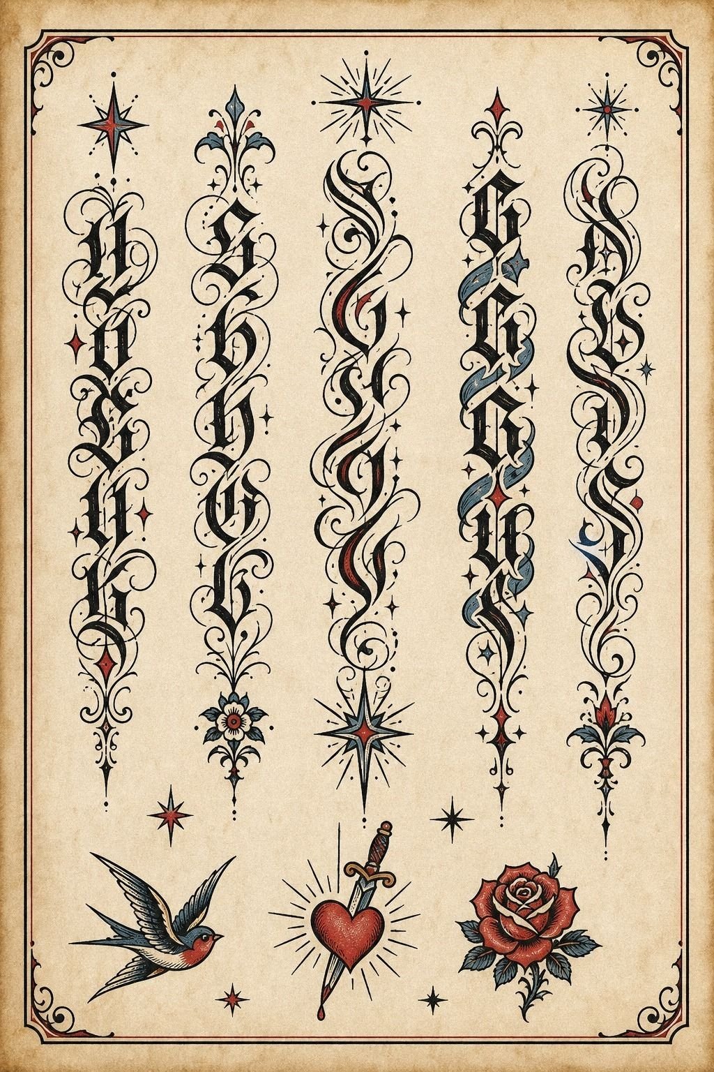 Plan A Family Name Spine Tattoo