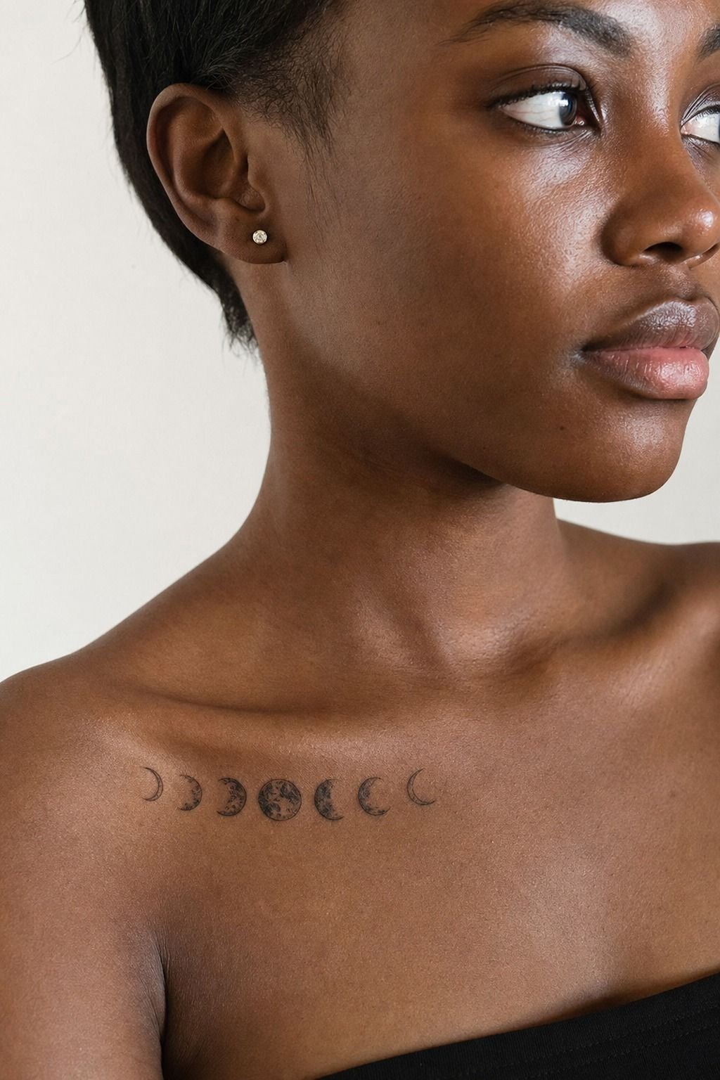 Arc The Moon Phases Along The Collarbone