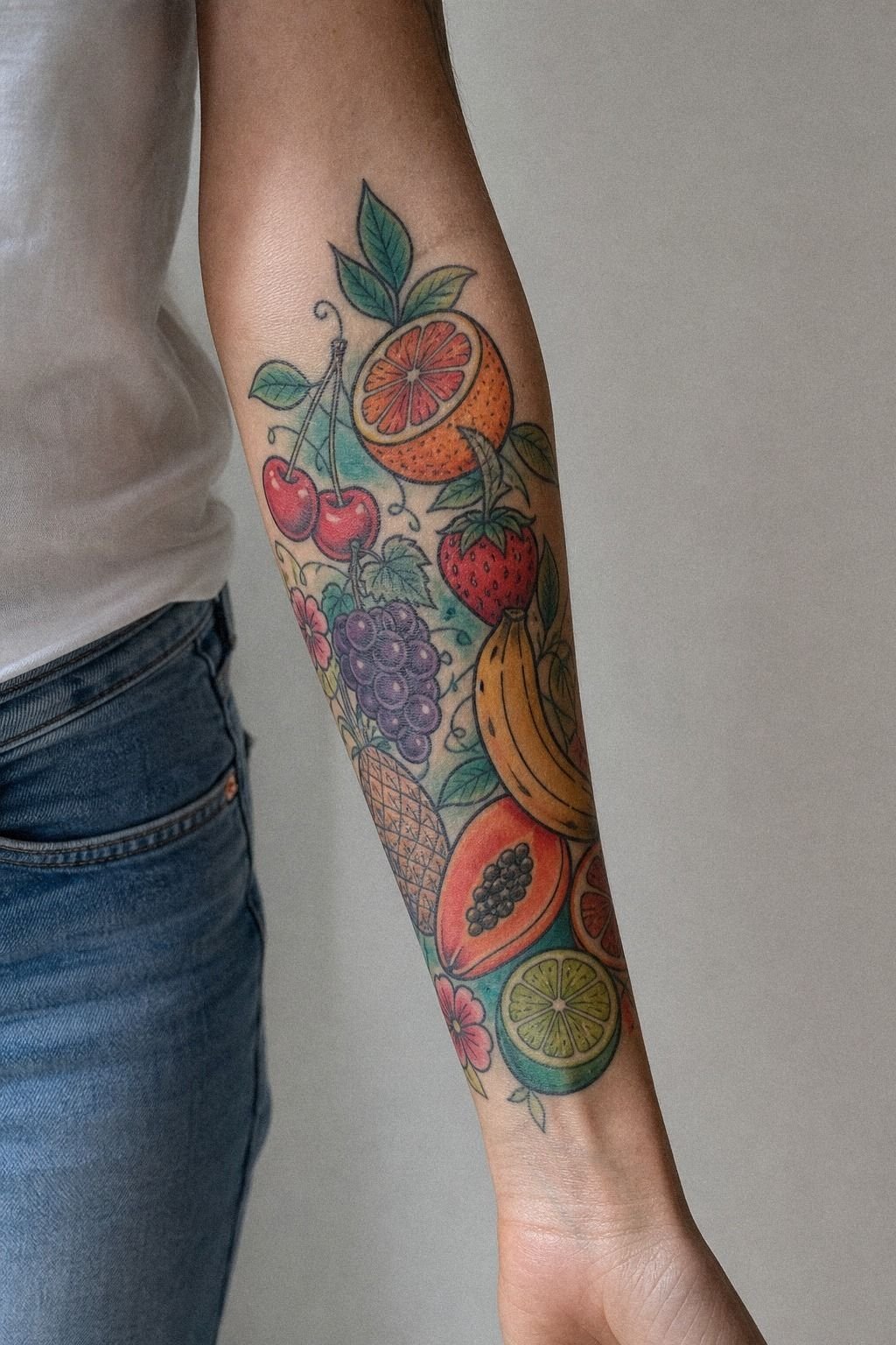 Try Funky Fruit Tattoos In Bright Color