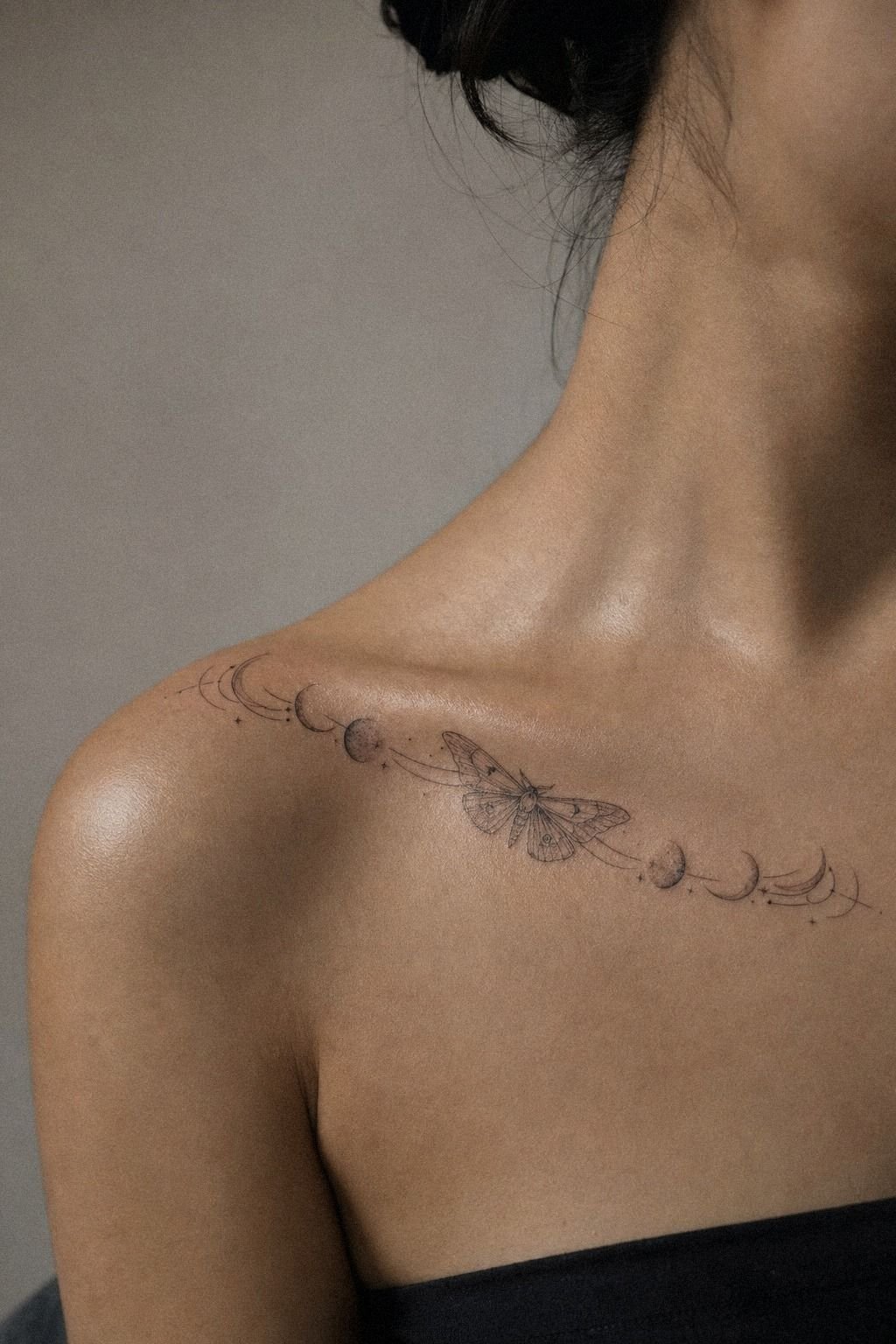 Place A Moonlit Moth Near Collarbone