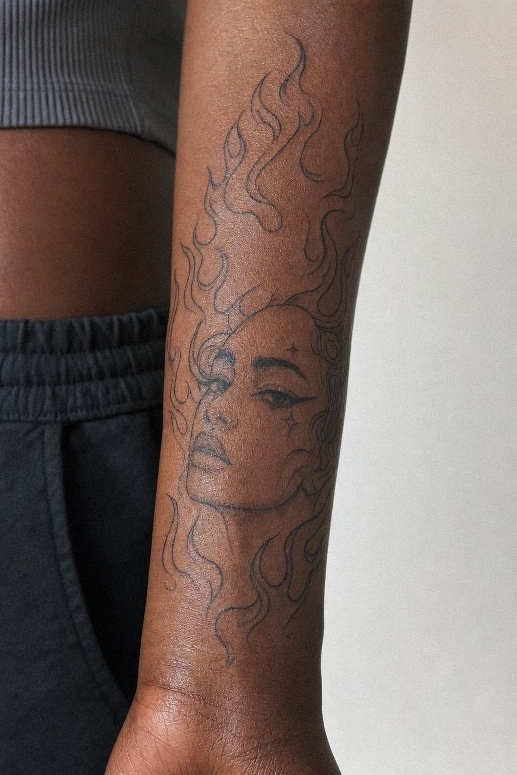Add Funky Flames Around Existing Ink