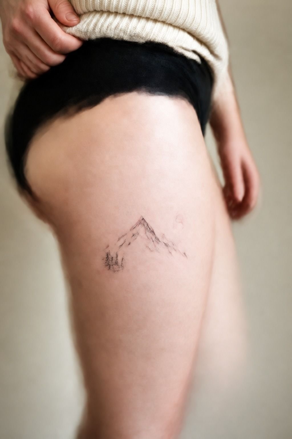 Stretch The Mountain Line Across The Thigh