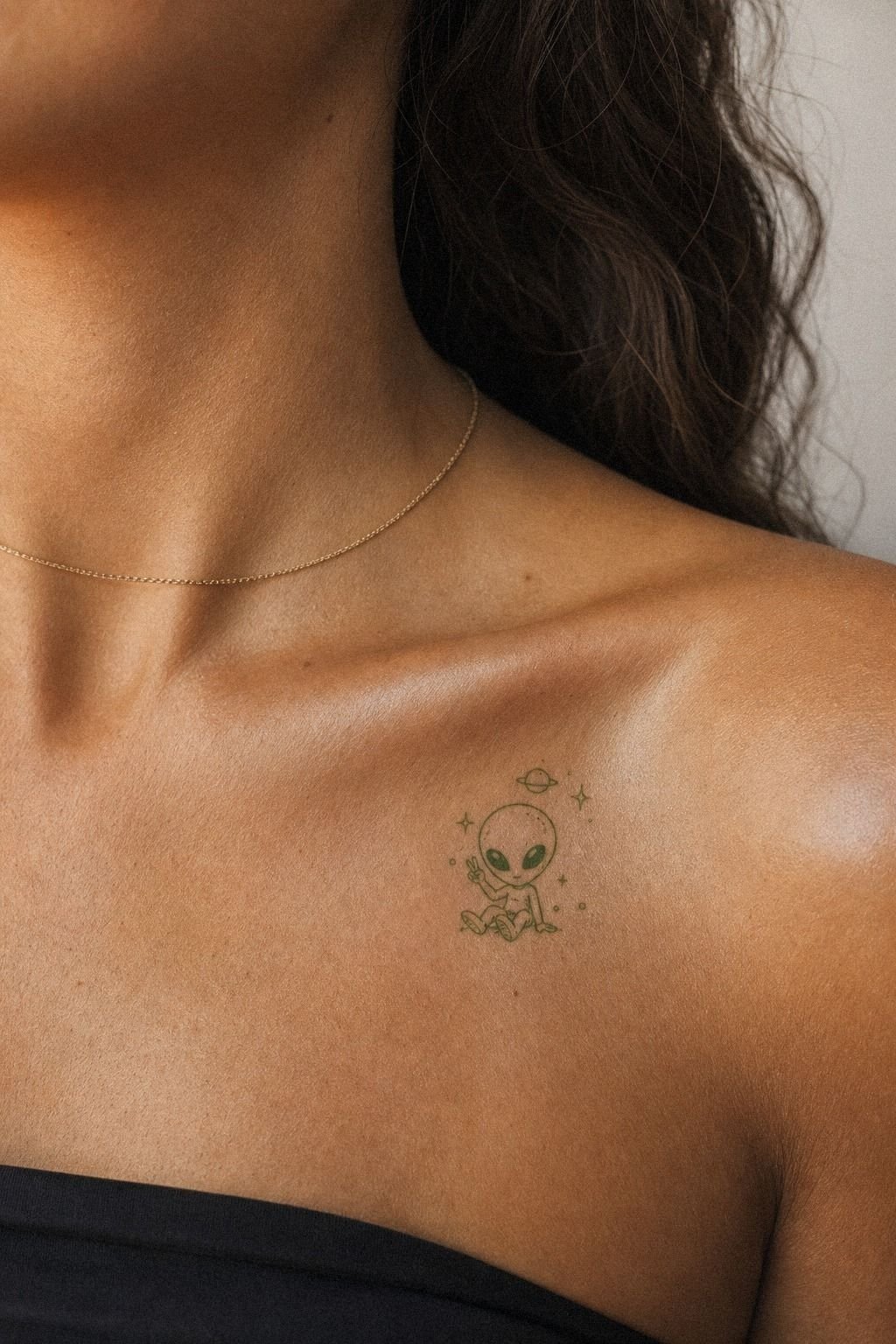 Try A Funky Alien Tattoo In Green