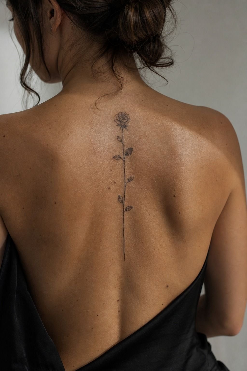 Picking a single-needle rose stem