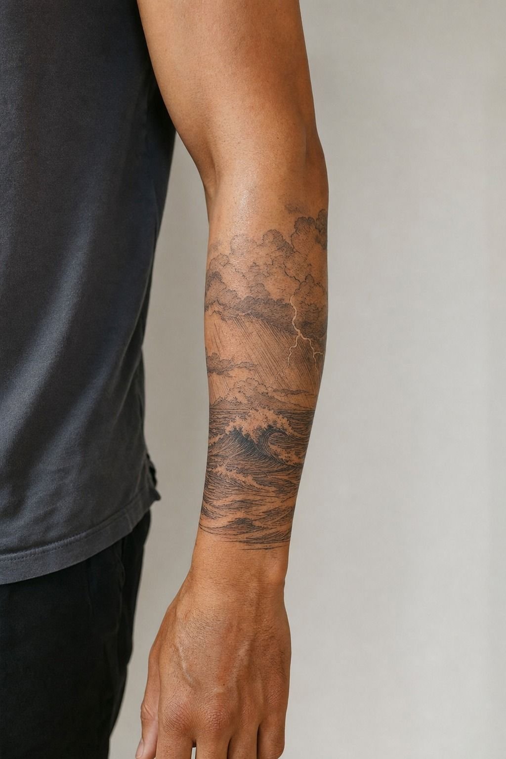 Choose A Stormy Ocean Forearm Scene