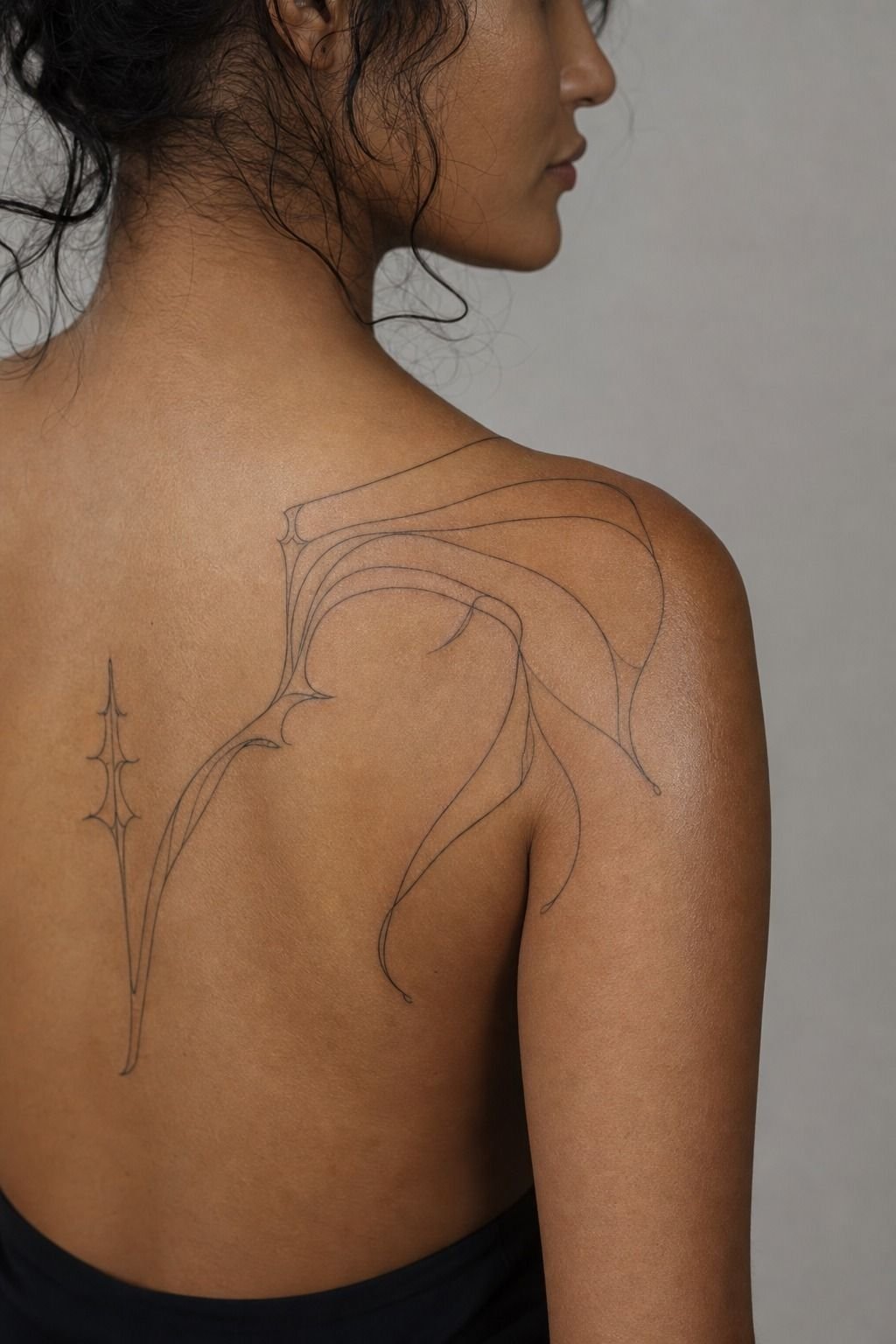 Sizing the work between the shoulder blades