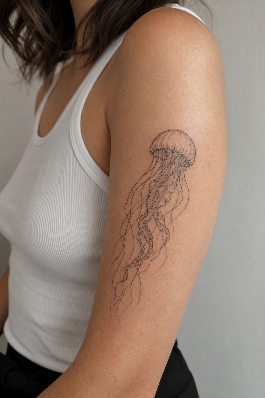 Plan A Jellyfish Tattoo With Soft Tentacles
