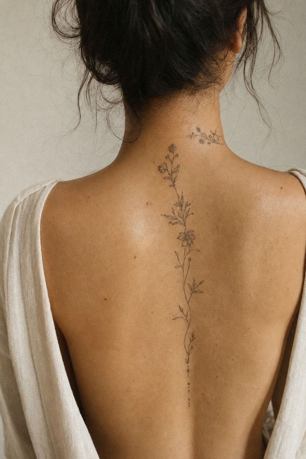 Pick A Birth Flower Clavicle Tattoo