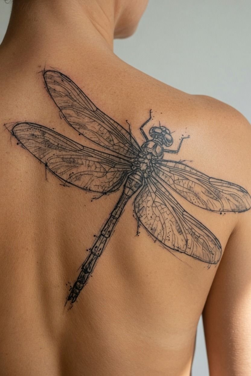 Sketch Your Dragonfly Drawing Before Booking An Artist