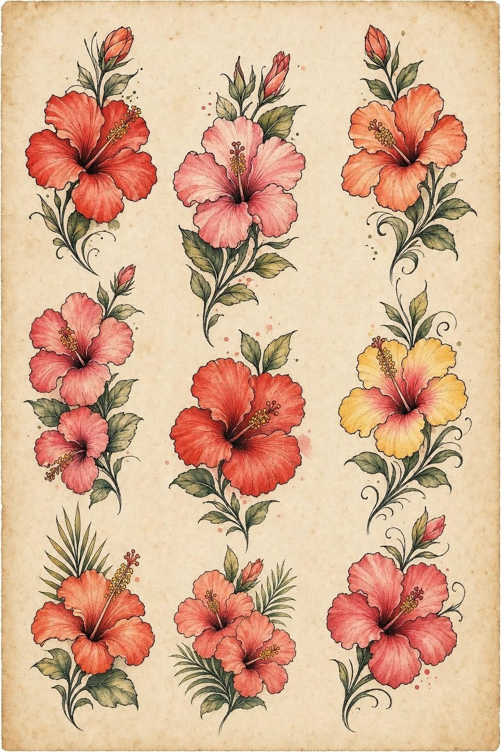 Watercolor Hibiscus Forearm Tattoo