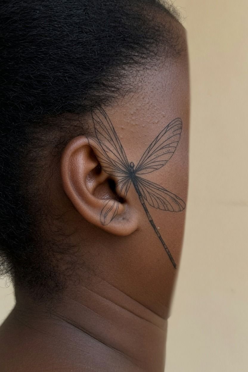 Place Your Dragonfly Tattoo Where It Flows Naturally