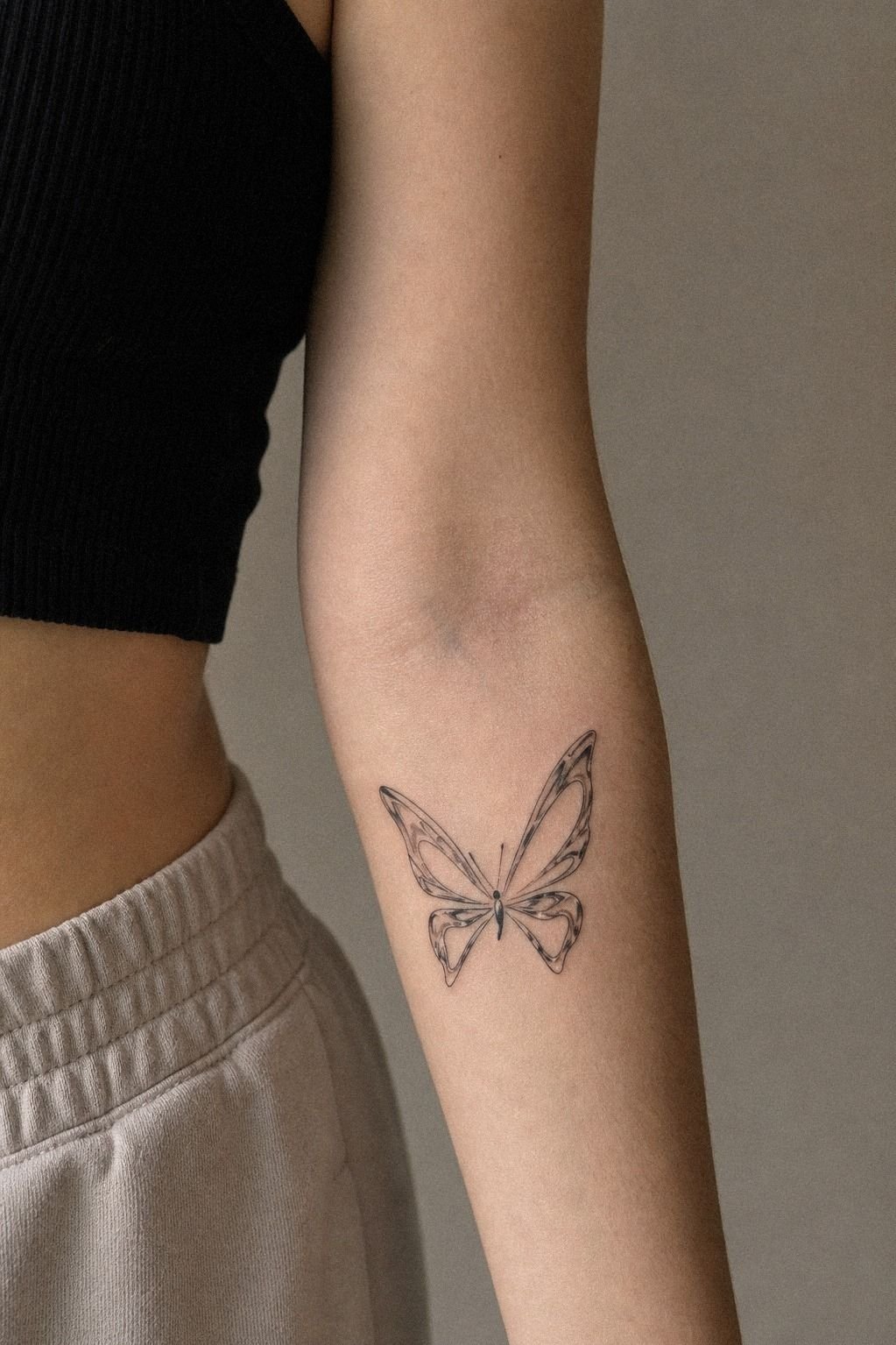 Y2K Chrome Butterfly Tattoo That Beats The Pinterest Version