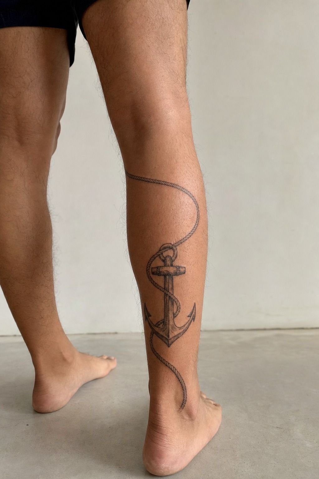 Place An Anchor Tattoo On The Calf