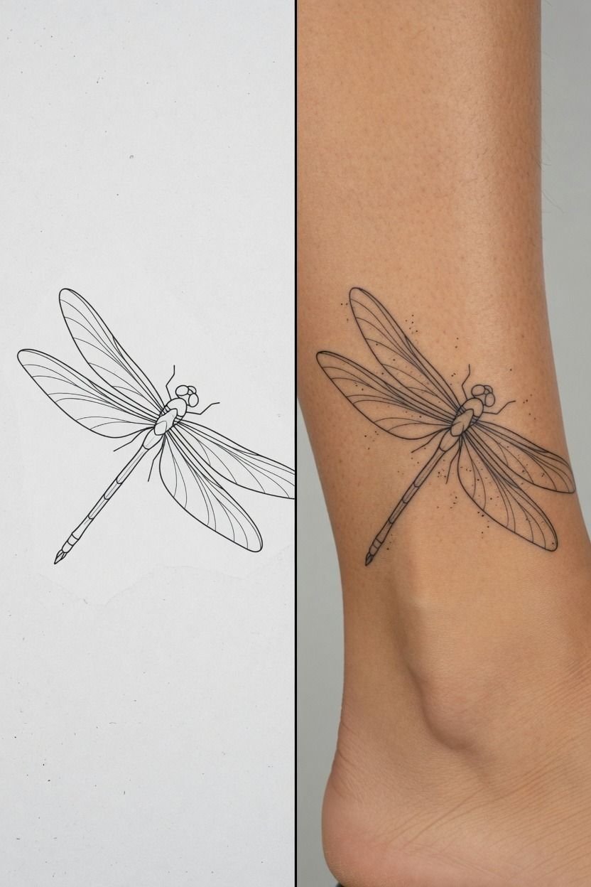 Keep A Minimalist Dragonfly Tattoo Sharp And Simple