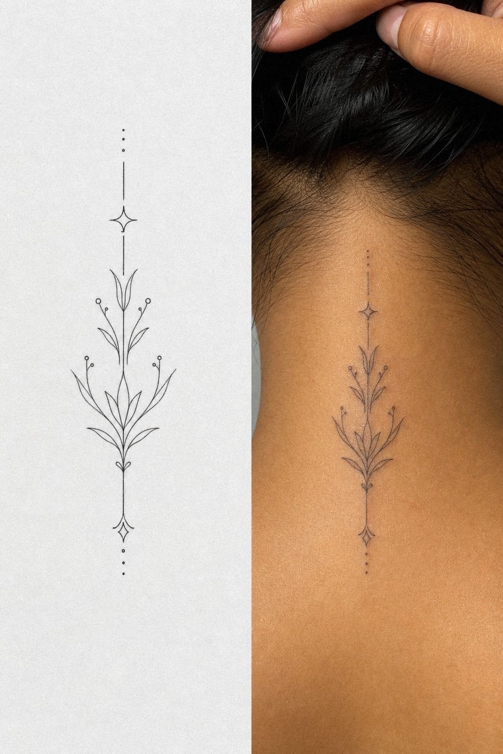 Hairline Neck Tattoo For Quiet Visibility