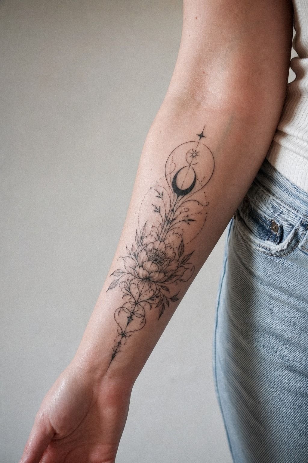 Bold Forearm Tattoo With Feminine Edge