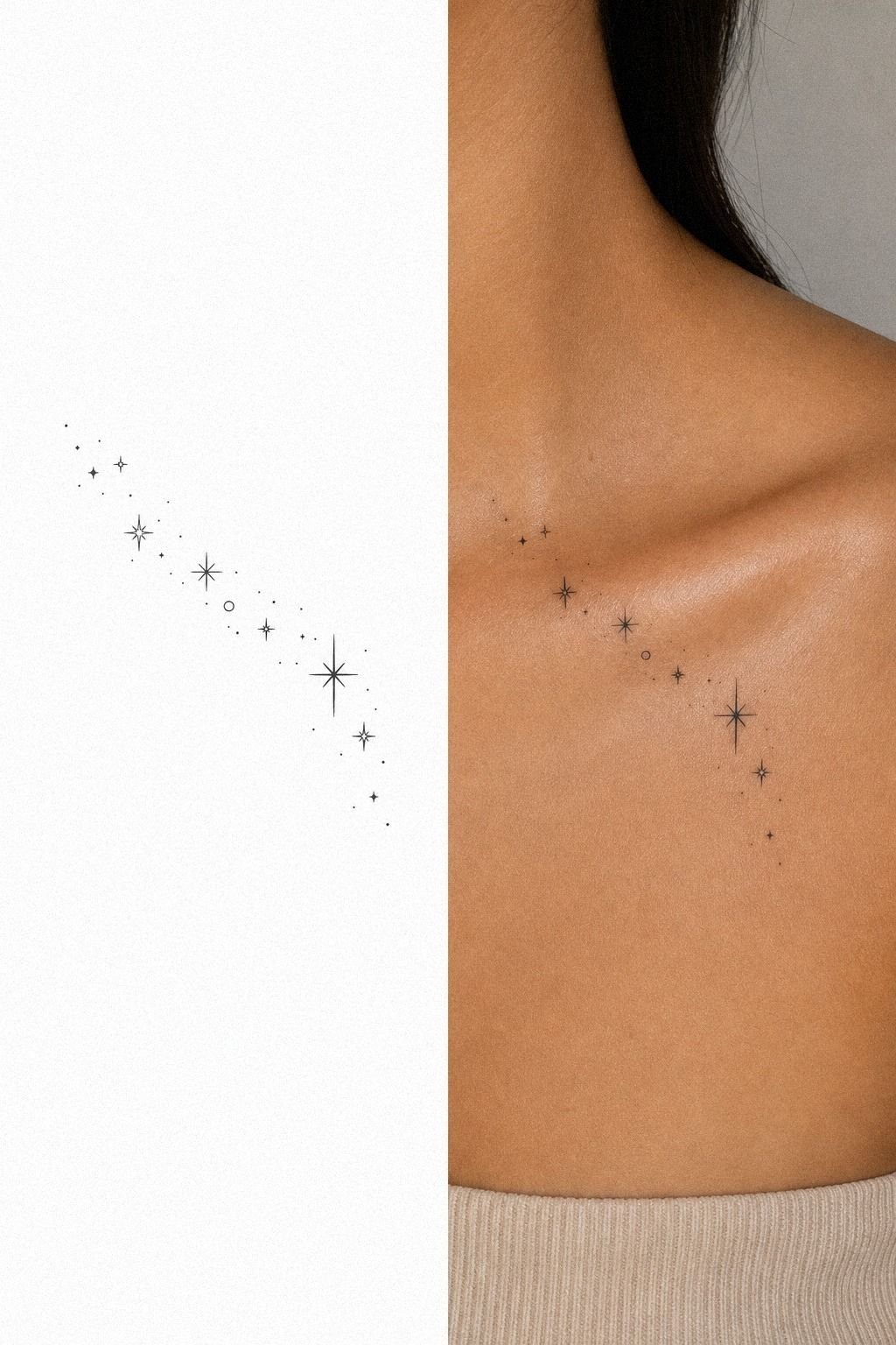 Place Tiny Stars Along The Collarbone