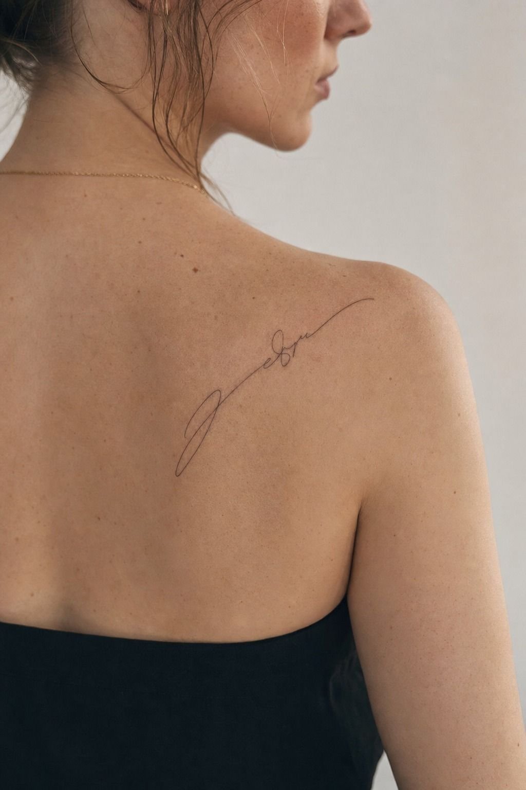 Start With His Signature In Fine Line Ink