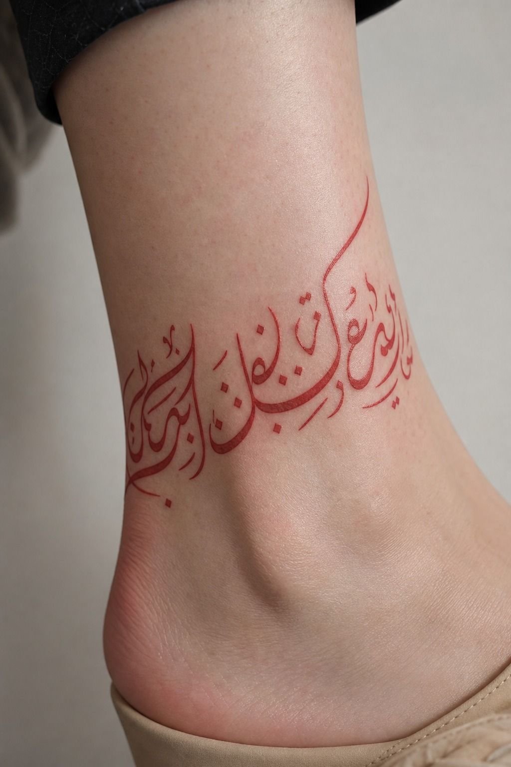 Red Ink Versus Black on a High-Wear Ankle