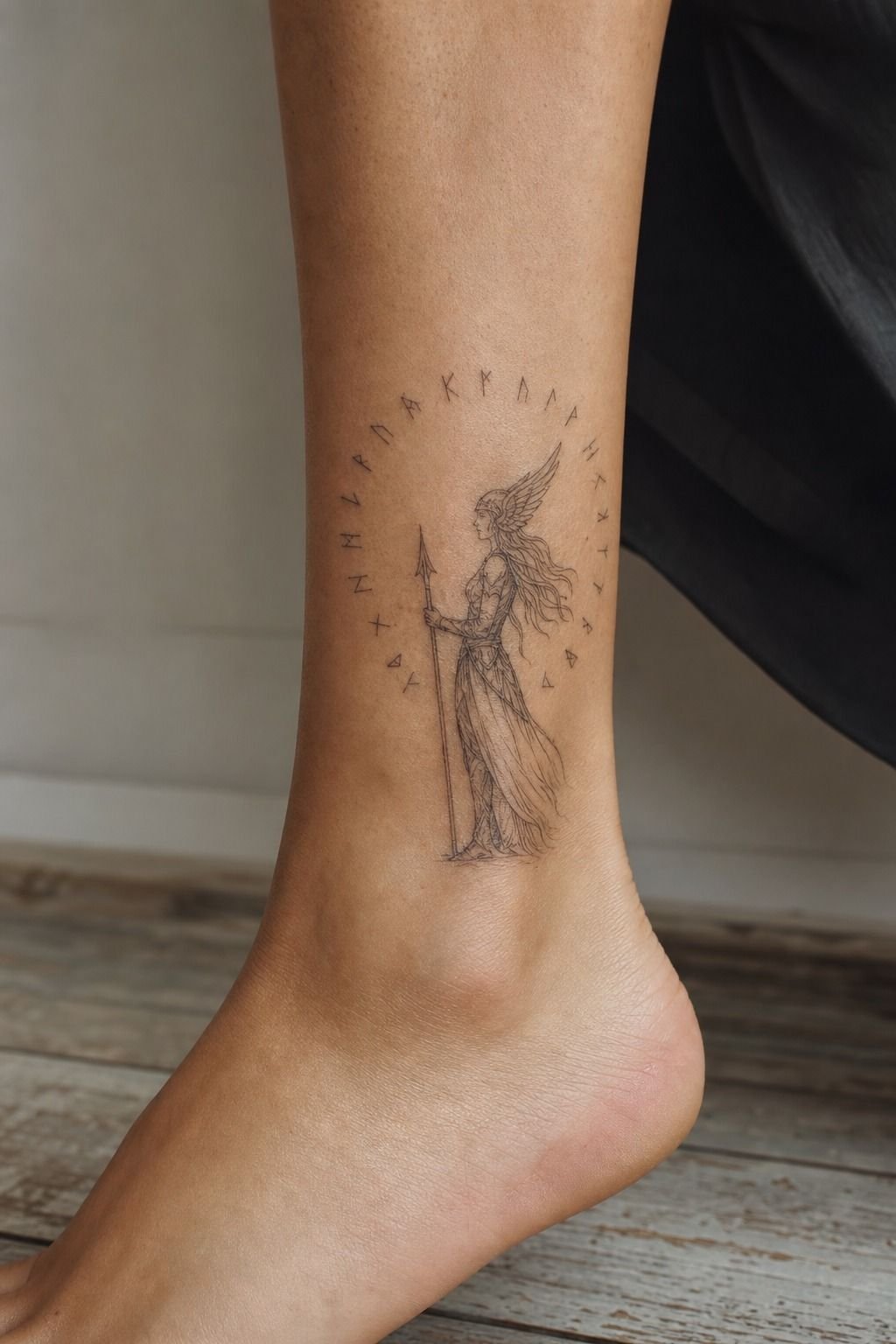 I Added Norse Runes Around the Valkyrie