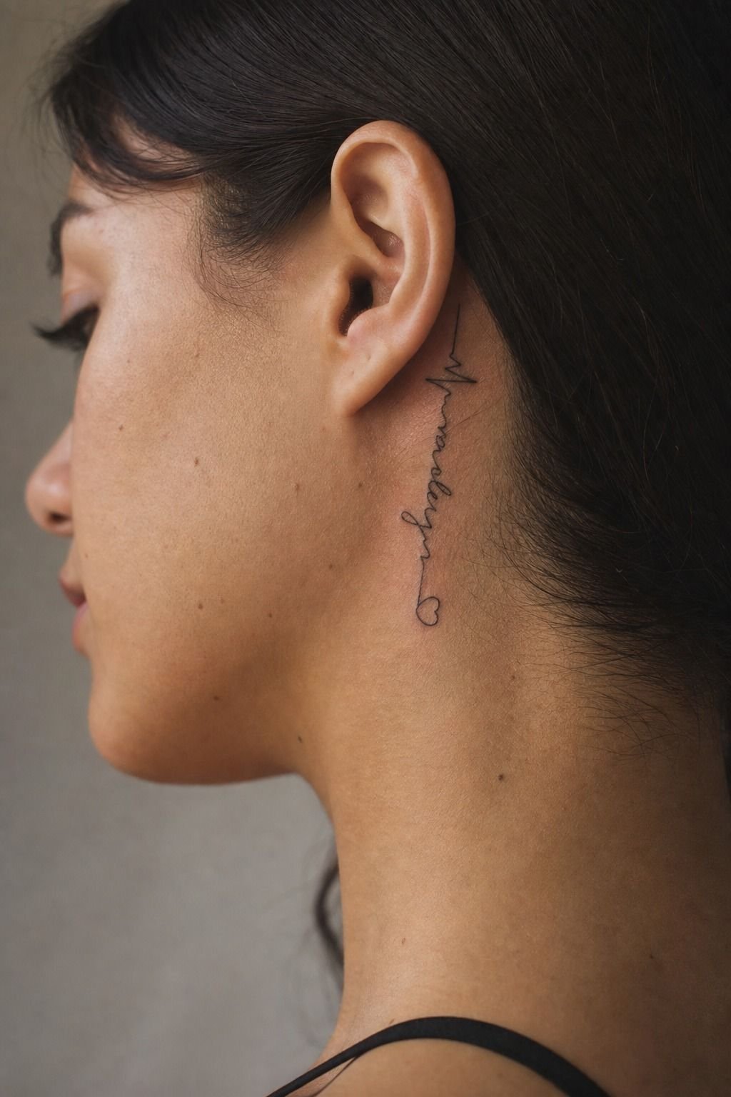 Anchor a Bold Heartbeat Line Girlfriend Name Tattoo