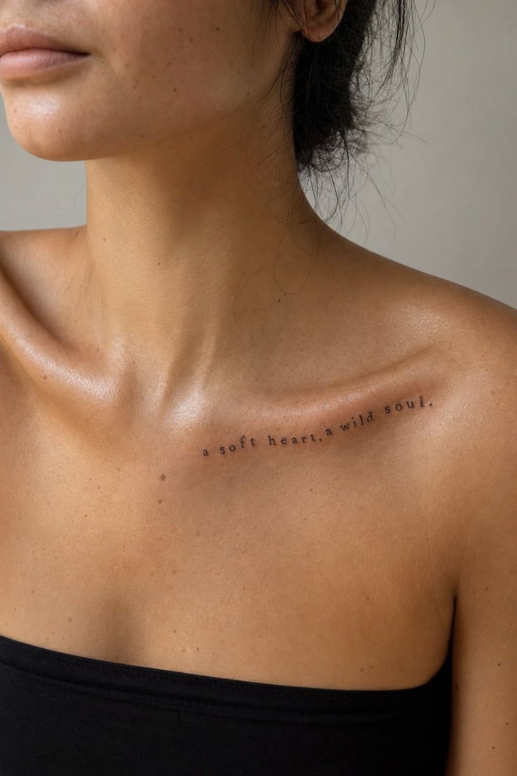 Place His Name Along Your Collarbone
