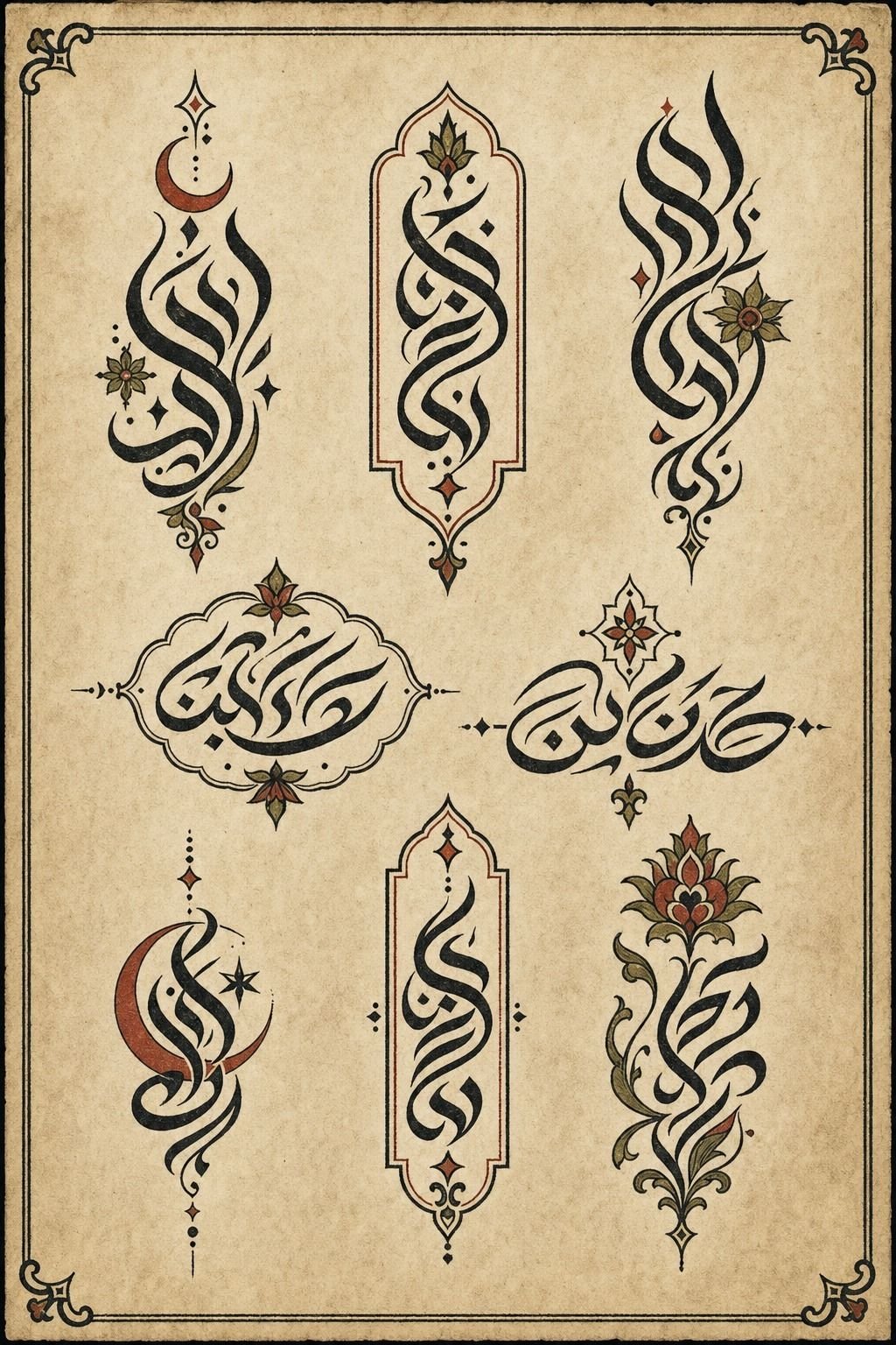 Naskh Versus Handwritten Flow on the Inner Arm