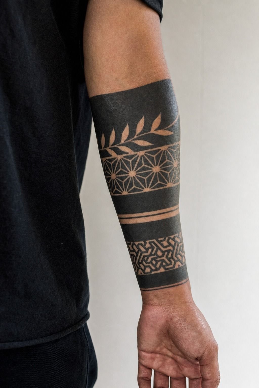 The first full blackwork sleeve I mapped in sections