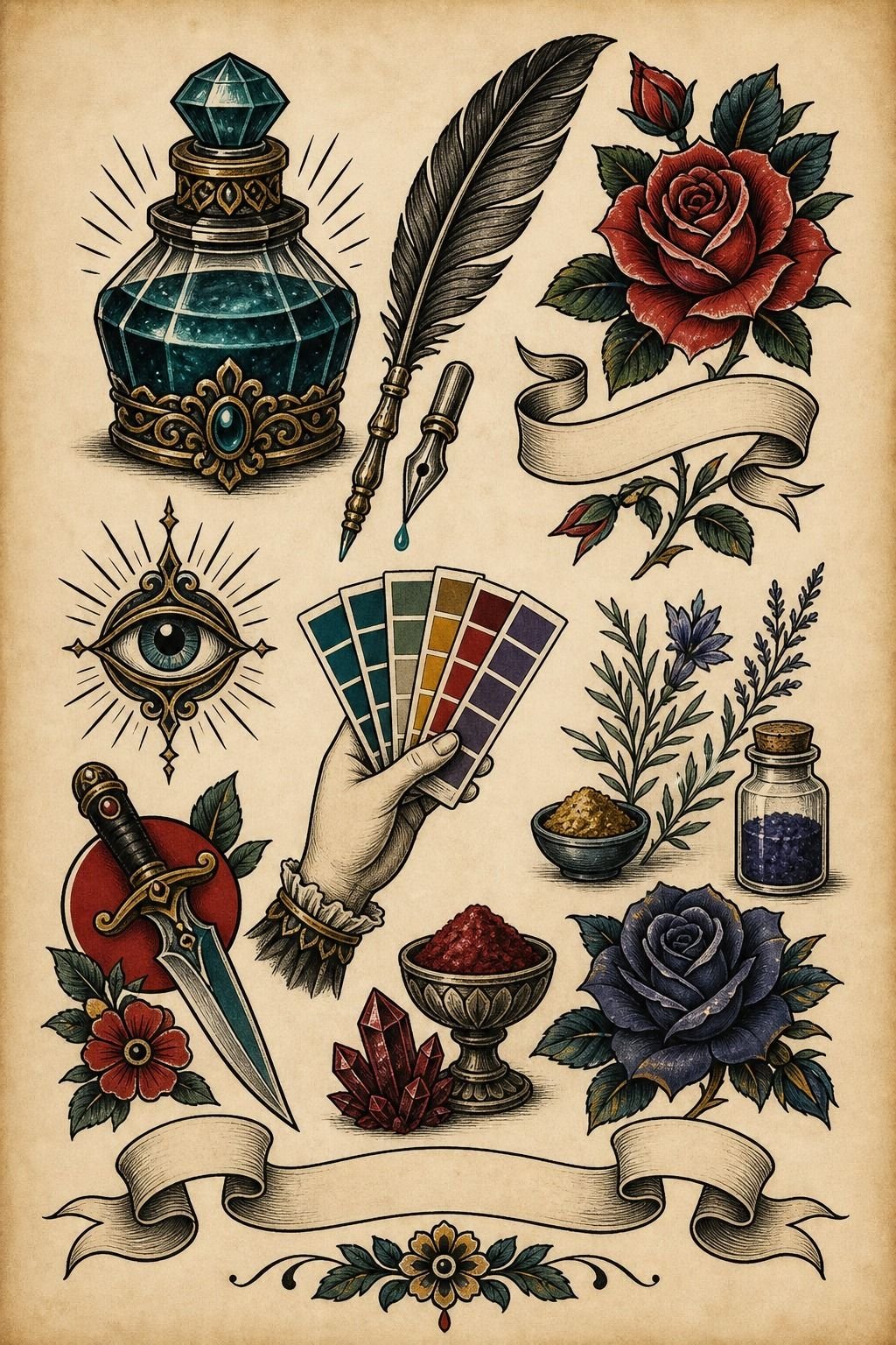 Choose Rare Word Tattoo Ink Color Carefully