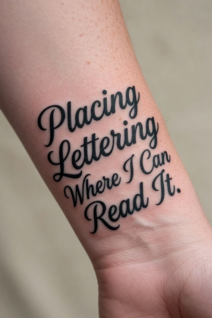 Placing Lettering Where I Can Read It