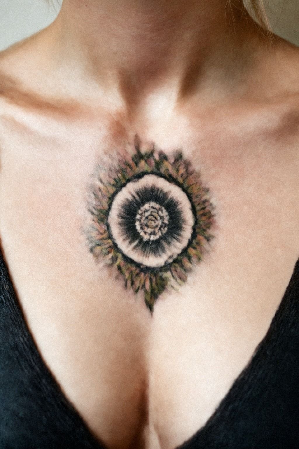 I Added Color Around Solid Black Petals