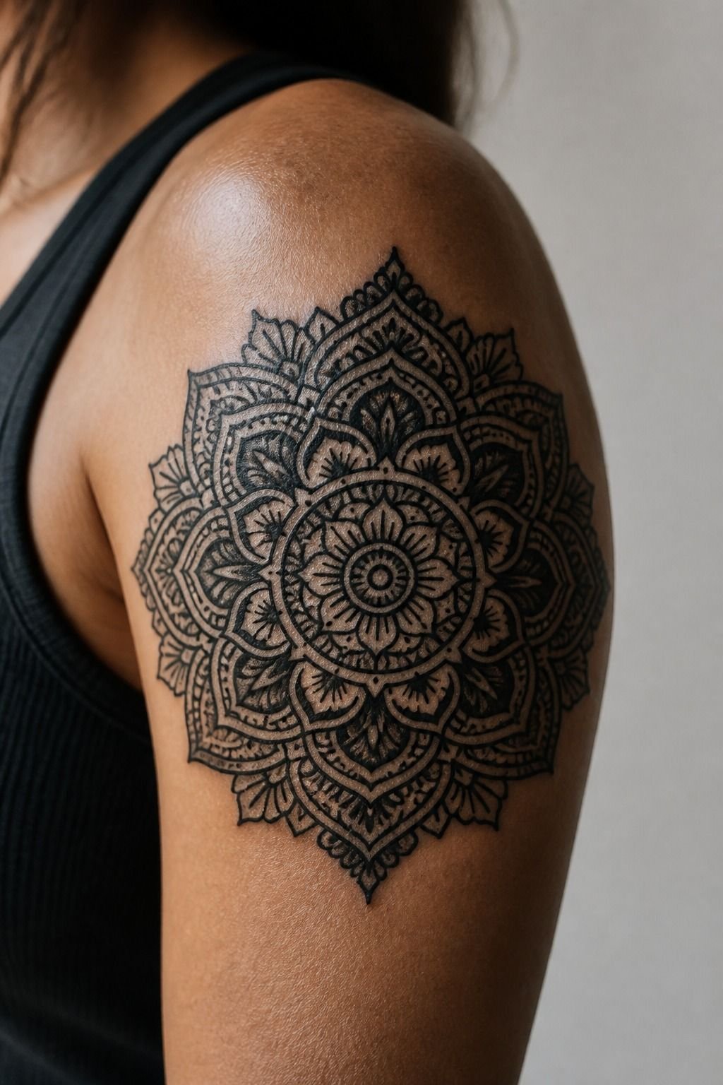 Pick hard blackwork mandala line density