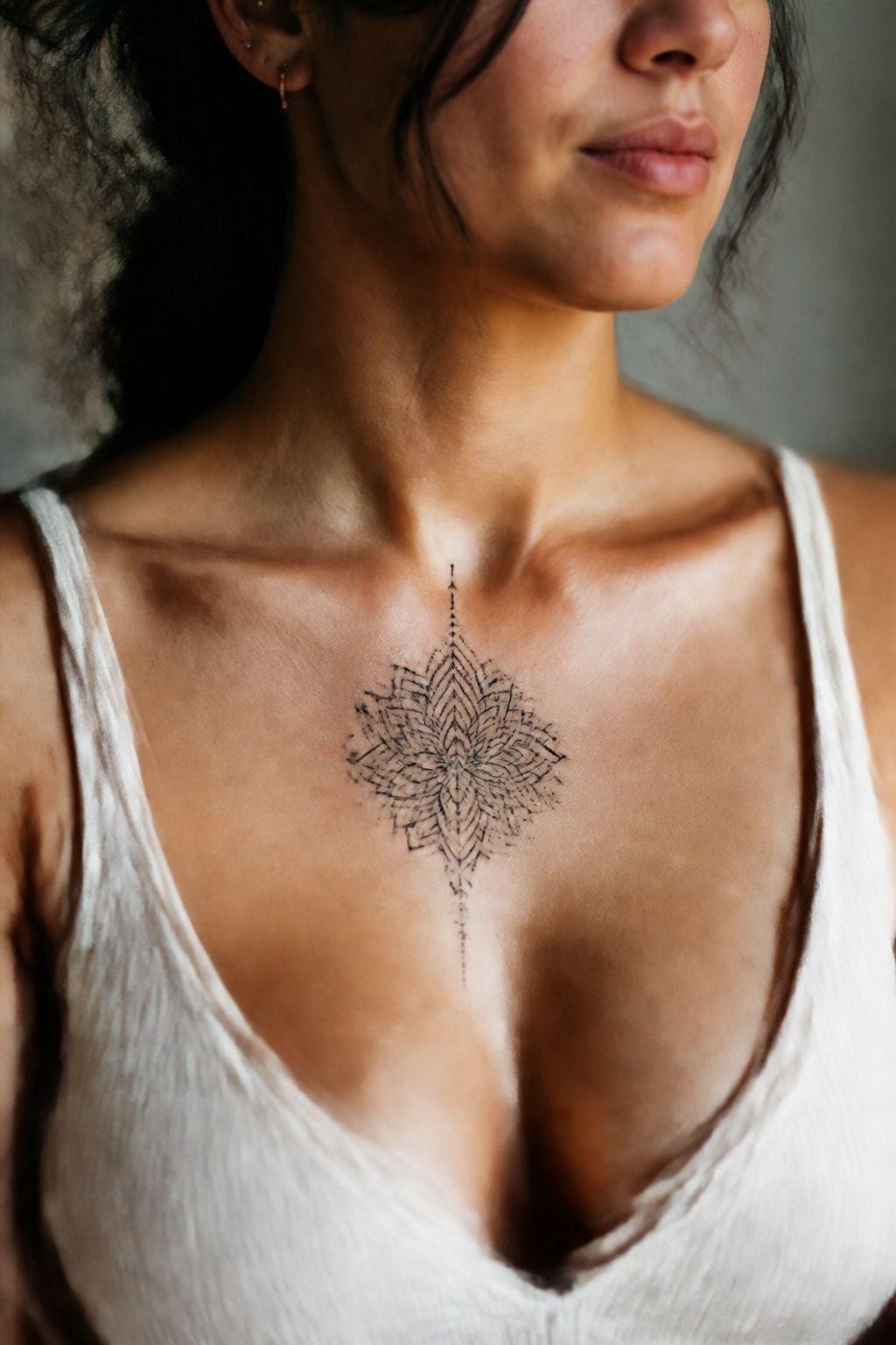 Place the mandala along your sternum