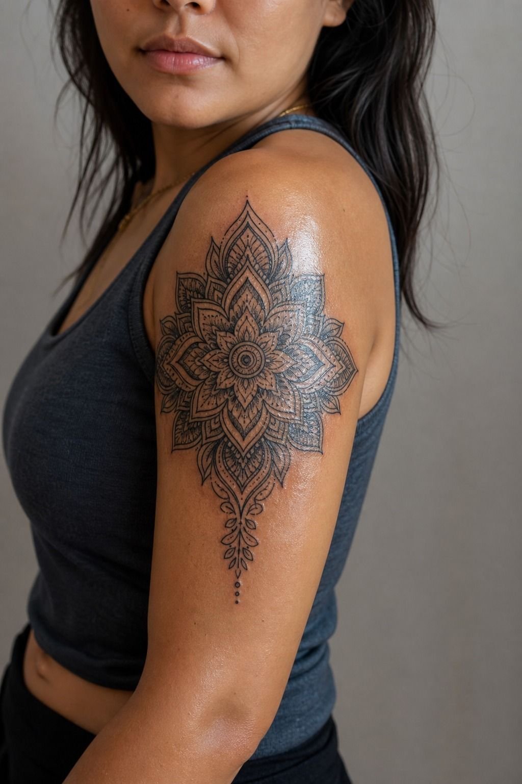 Protect fresh mandala ink during healing